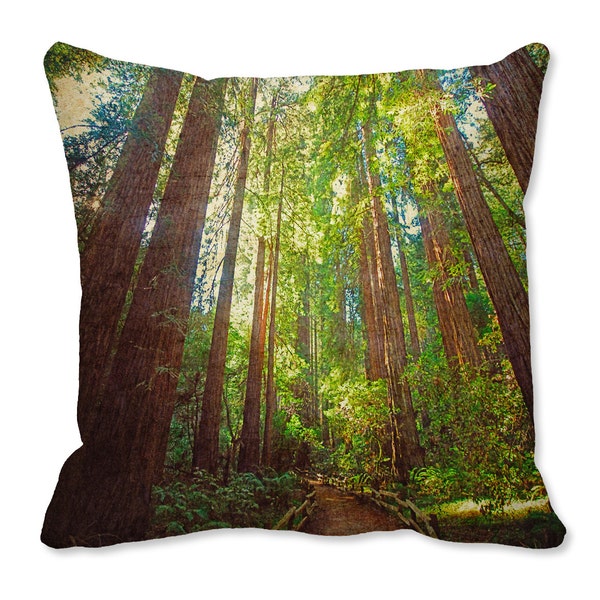 Forest Pillow - Nature Decor - Photo Pillow - Forest Decor - Outdoors Decor -Trees Throw Pillow