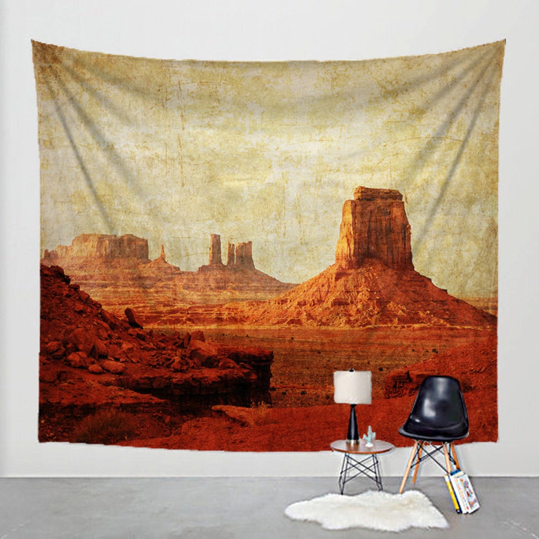 Photo Tapestry Monument Valley Fabric Art Print Wall Hanging Southwest, Utah, Arizona, Desert - Etsy