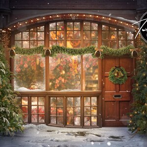 Christmas Toy Store Digital Background