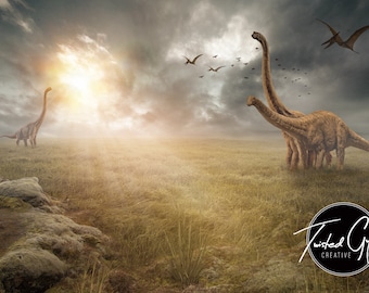 Field of Dinosaurs - Digital Background