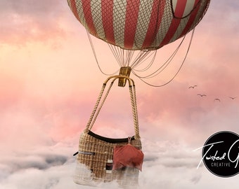 Hot Air Balloon Digital Background