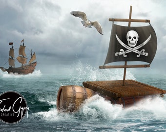 Pirate Ship Png Digital Overlay High Resolution 3 Separate - Etsy