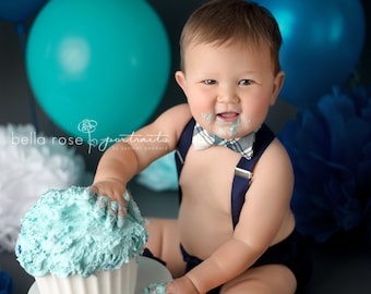 Baby boy first birthday outfit, boy cake smash outfit, baby boy suspenders  and bow tie, first birthday boy outfits, little boy birthday