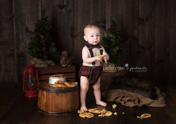 lumberjack smash cake outfit