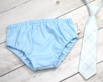 Baby blue cake smash outfit, blue tie and diaper cover set, boy 1st birthday outfit, choose your size and items at checkout
