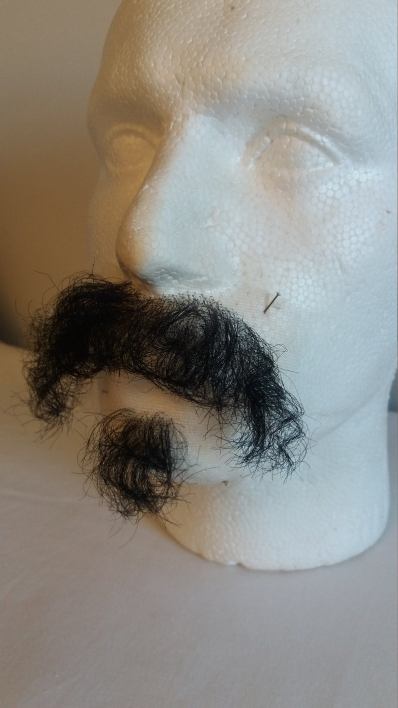 Quality Black Fine Lace Yak/human Hair Moustache Beard Goatee Etsy