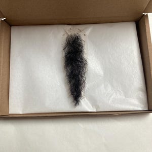 Professional Quality Fine Lace Dark Black / Brown Brazilian Small Pubic Hair Wig / Hairpiece Merkin for Film / Theatre / TV