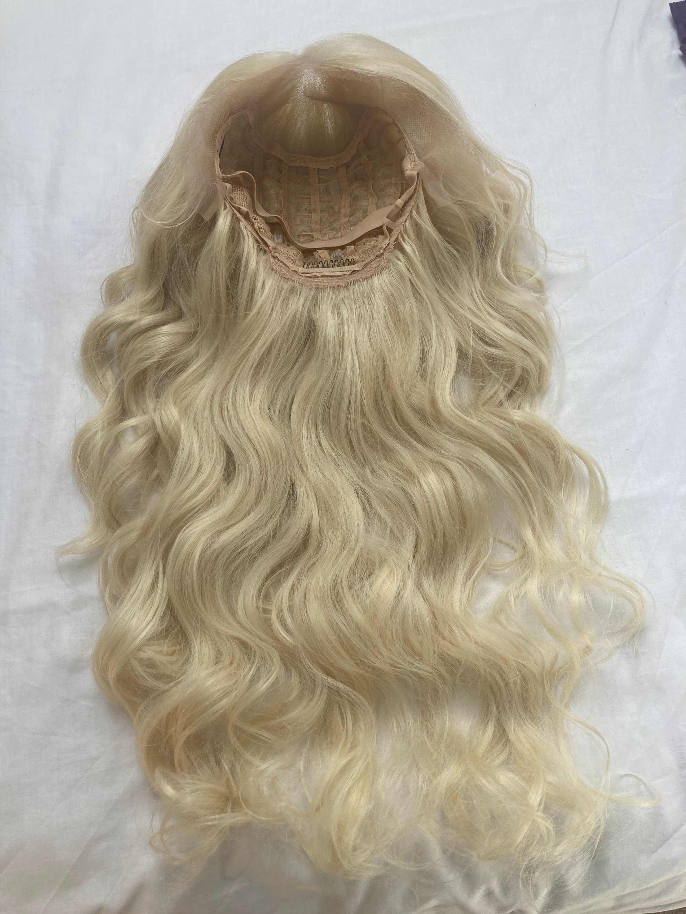 Professional Quality Fine Lace Ginger / Red Small Brazilian Pubic Wig /  Merkin for Film / Theatre / TV 