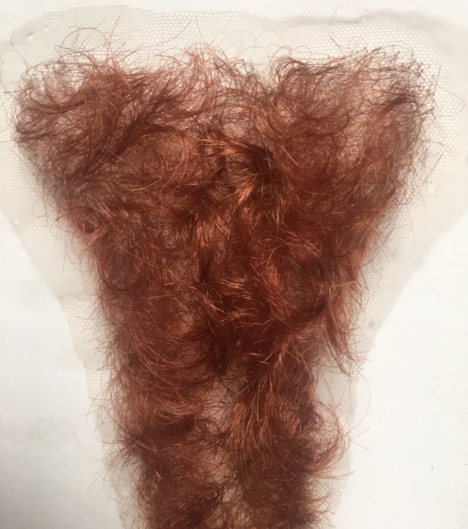 Professional Quality Fine Lace Red / Ginger / Auburn Full Coverage Pubic Wig  / Merkin for Film / Theatre / TV -  Hong Kong