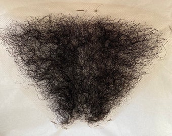 Professional Quality Fine Lace Black / Brown Pubic Hair Wig / Toupee / Merkin Postiche Film / Theatre / TV