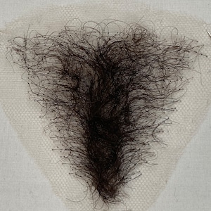 Professional Quality Fine Lace Dark Brown Small Pubic Wig / Merkin for Film / Theatre / TV