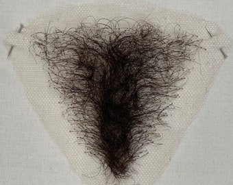 Professional Quality Fine Lace Dark Brown Small Pubic Wig / Merkin for Film / Theatre / TV