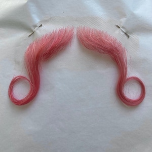Professional Quality SFX Human Hair Hot Pink Drag Cowboy False Moustache Postiche Film/ Theatre/ TV