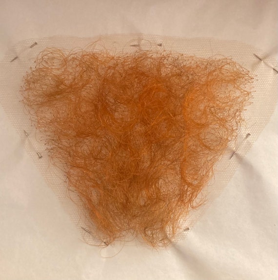 Professional Quality Fine Lace Ginger / Pubic Wig / Merkin for Film /  Theatre / TV 