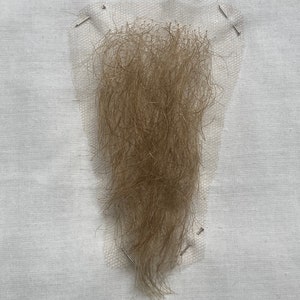 Professional Quality Fine Lace Mousy Brown / Blonde Small Brazilian Pubic Wig / Merkin for Film / Theatre / TV - Human / Yak Hair