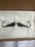 Professional Quality SFX Human Hair Captain Hook Black False Moustache Film/ Theatre/ TV