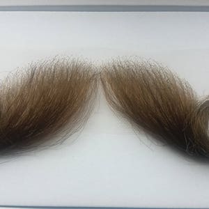 Quality, Light Brown, Hand Knotted, Fine Lace, Yak Hair Moustache Postiche for Film, Theatre, TV or Fancy Dress - Cowboy / Western