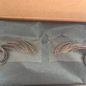 Grey Brown Bushy Old Age Eyebrow Postiche Facial Wig Old Man Makeup Film Theatre TV Fancy Dress