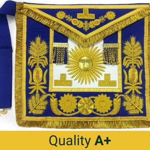 Grand Officers Blue Lodge Apron - Various Embroideries