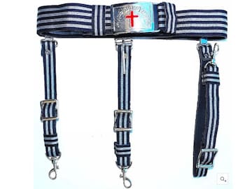 Sir Knight Knights Templar Regalia Belt Czarno-srebrny Pas Komandorii Masoński Rycerz Templariuszy Uniform Belt Regalia Freemason Gift KT belt
