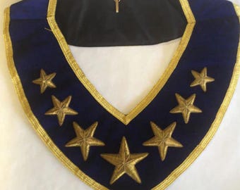 Conjunto de 10 collares para oficiales masónicos, collares para oficiales masones, conjunto de insignias de logia, collares para oficiales masónicos, insignias ceremoniales