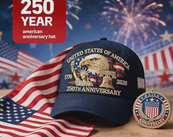 USA 250th Anniversary Hat 1776 2026, Patriotic American Flag Eagle Cap, Independence Day Baseball Hat, USA Birthday Gift for Men Women