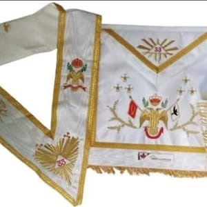 Masonic Regalia Free Mason 33 Degree Rose Croix 33rd Degree A.A.S.R Wing Up Down