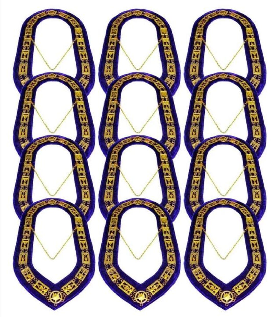 Cryptic Mason Royal & Select Master Chain Collar Masonic Regalia PURPLE ...