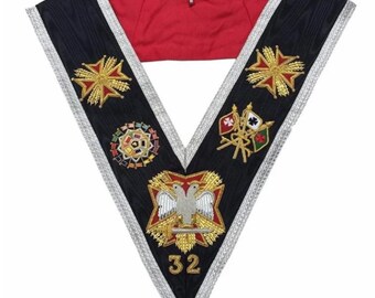 Masonic Rose Croix 18th Degree Collar Jewel – MWS Collarette Regalia, New
