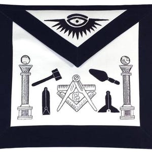 Masonic Apron – Hand Embraided Tools Navy Blue Apron