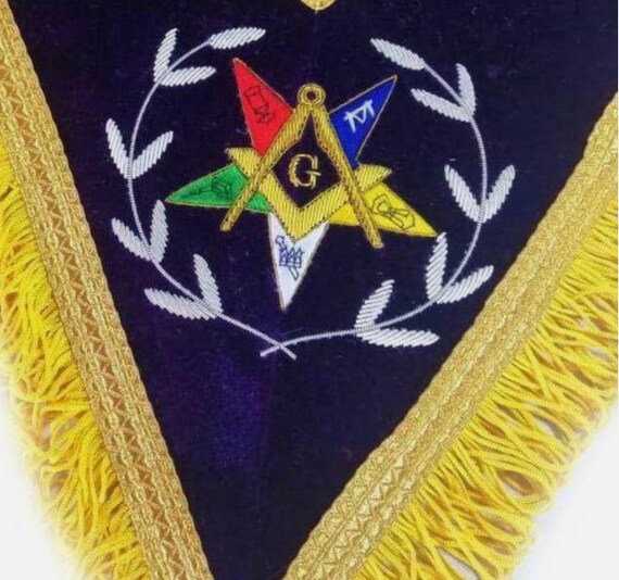Freimaurerkragen SILBER Juwel PAST MASTER Mit Blauem HALS Riemen Von