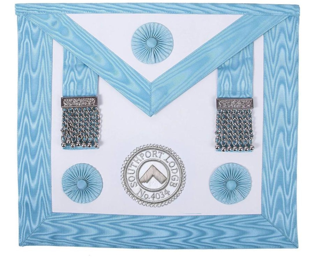 Master Mason Pattern Subtle Master Mason Craft English Regulation Apron Blue Lodge Freemason ...