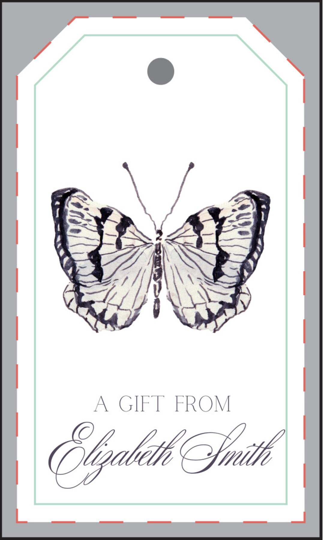Butterfly Gift Tag Etsy