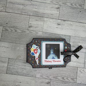 Disneyland themed ticket shaped photo book