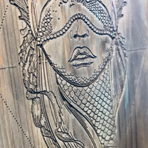 Wood Carved Mermaid