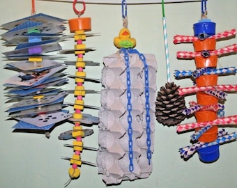 Large Bird Toys: Colorful Parrot Shredders, Pick 5