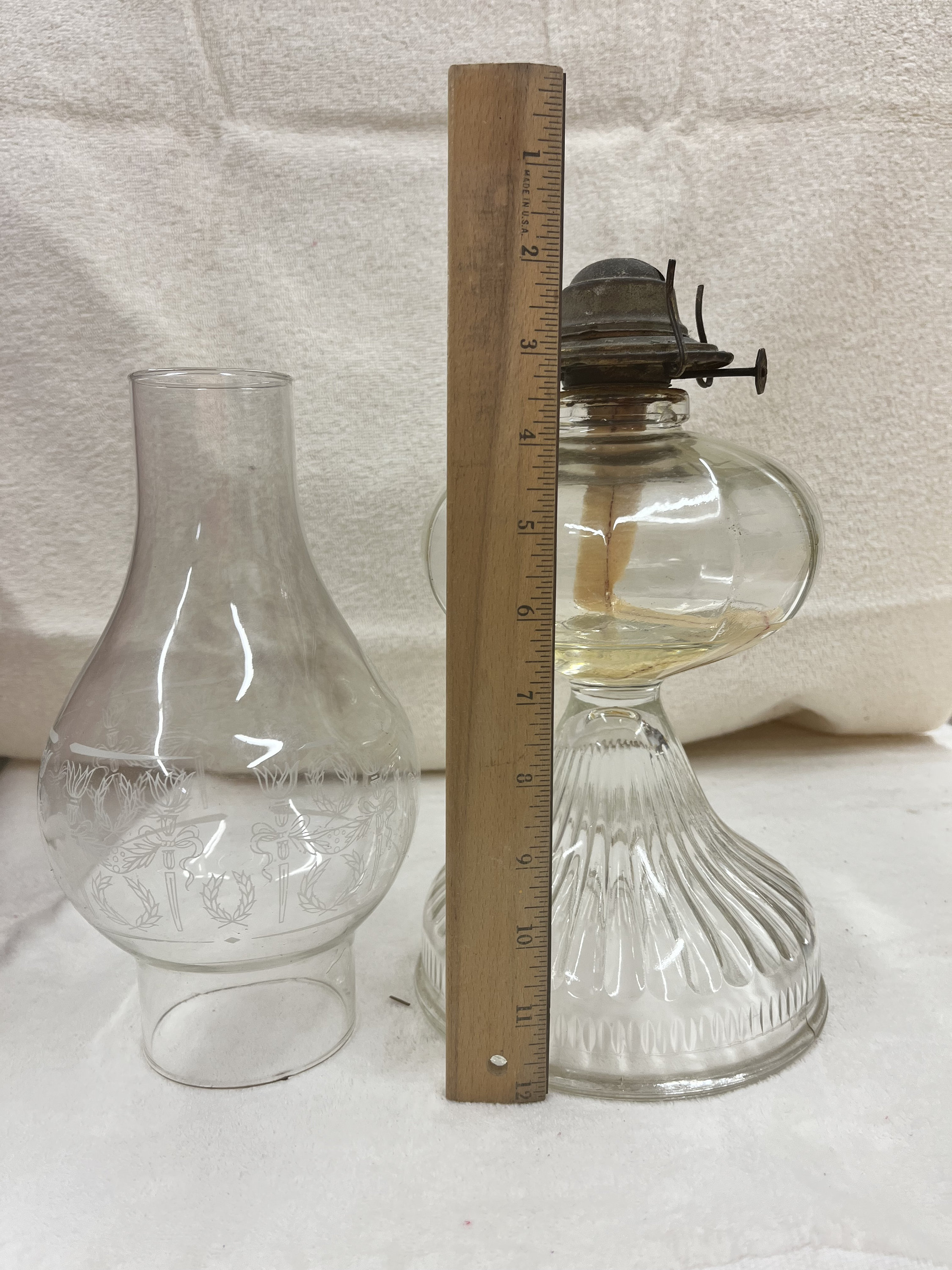 Plume and Atwood Oil Lamp With Shade Etsy