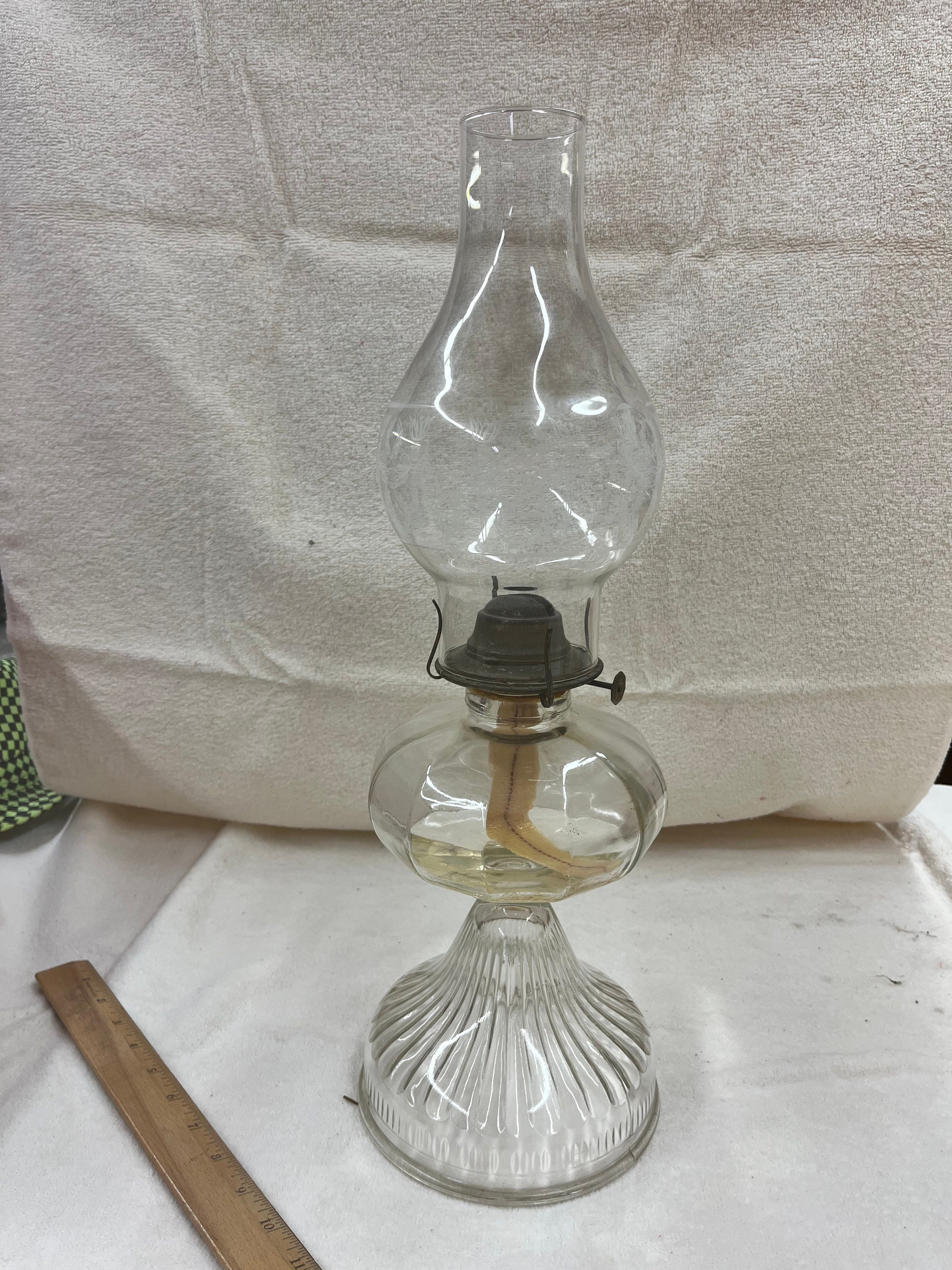 Plume and Atwood Oil Lamp With Shade Etsy