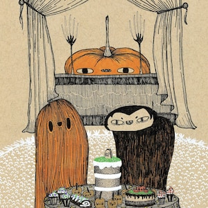 Lonely Pumpkin Fine Art Print | Vintage Halloween Decor | Whimsigoth Decor