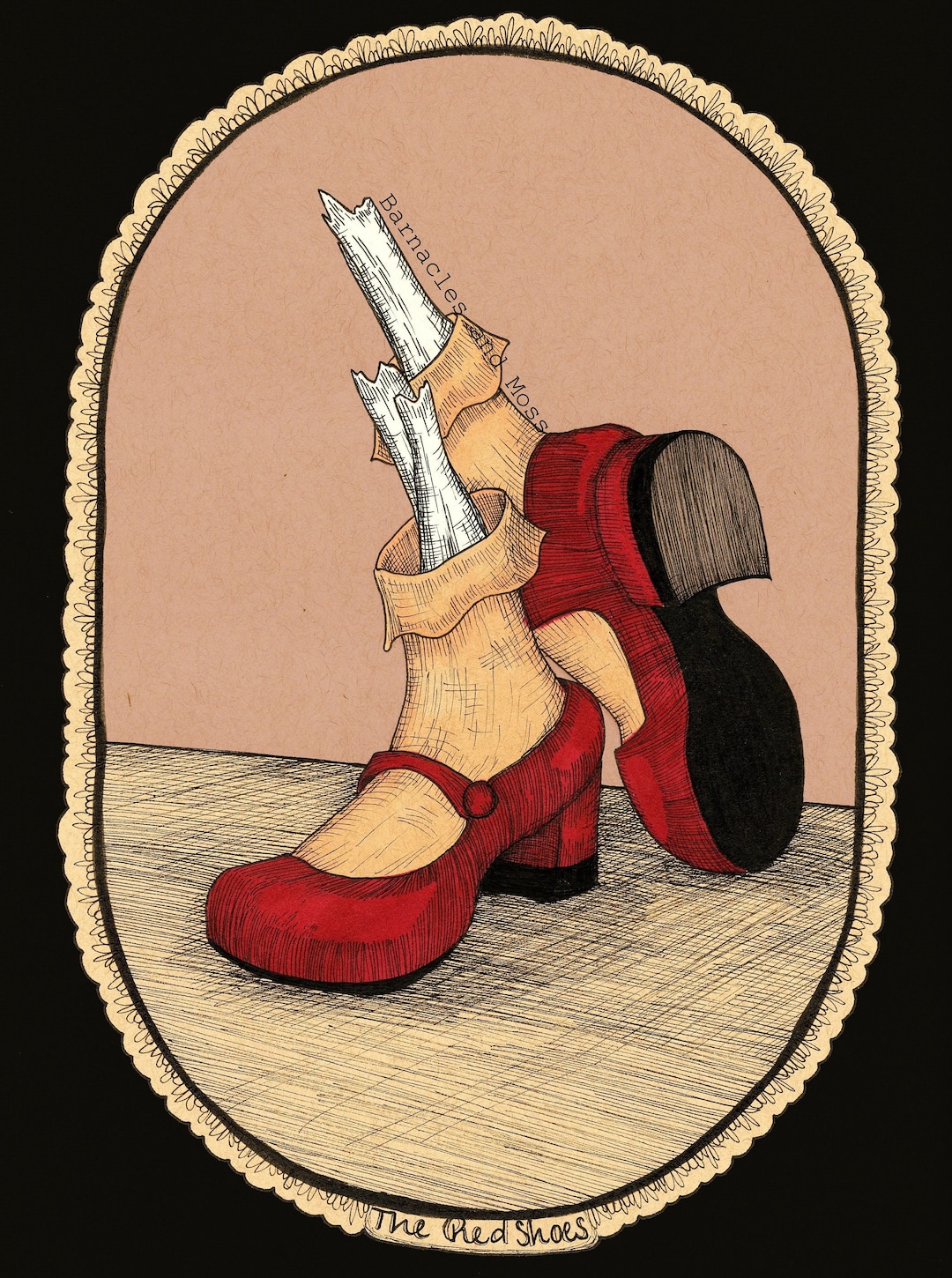 The Red Shoes Fine Art Print Hans Christian Andersen Fairytales Whimsigoth Dark Fairytales Brothers Grimm Etsy
