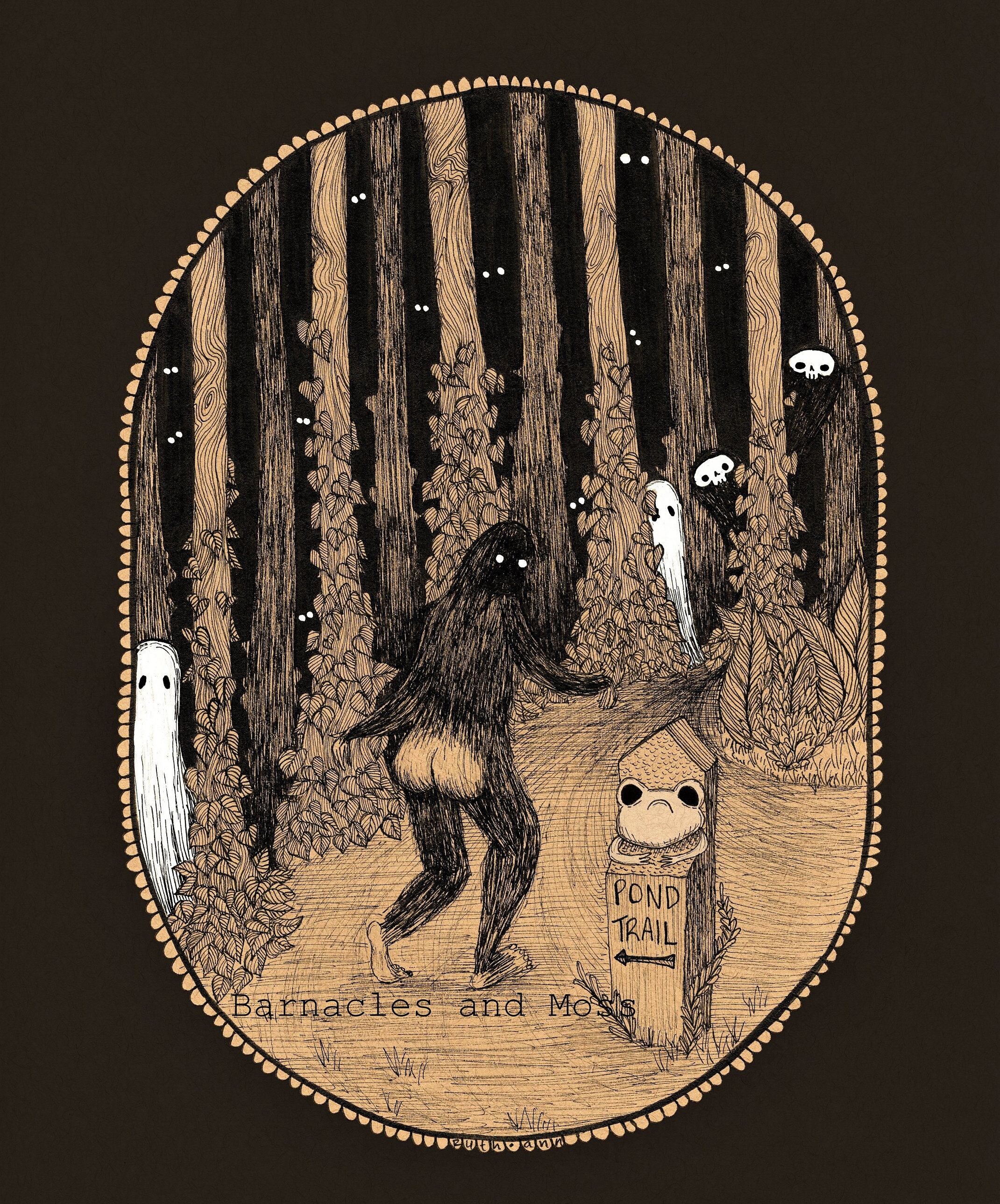 Sasquatch Booty Fine Art Print | Bigfoot Decor | Cryptid