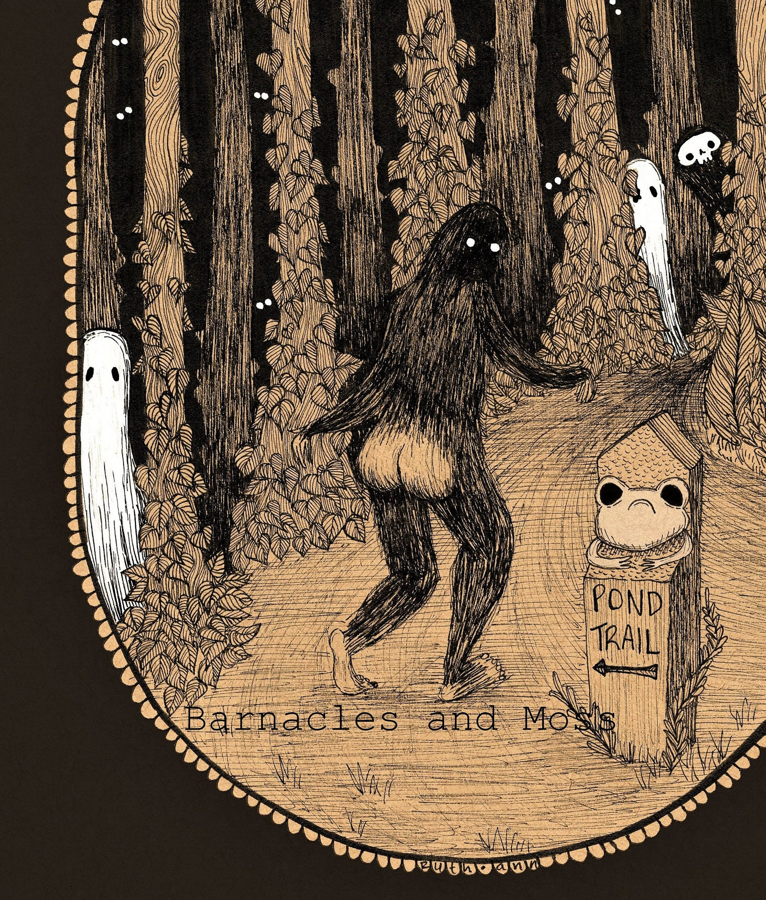 Sasquatch Booty Fine Art Print | Bigfoot Decor | Cryptid Artwork