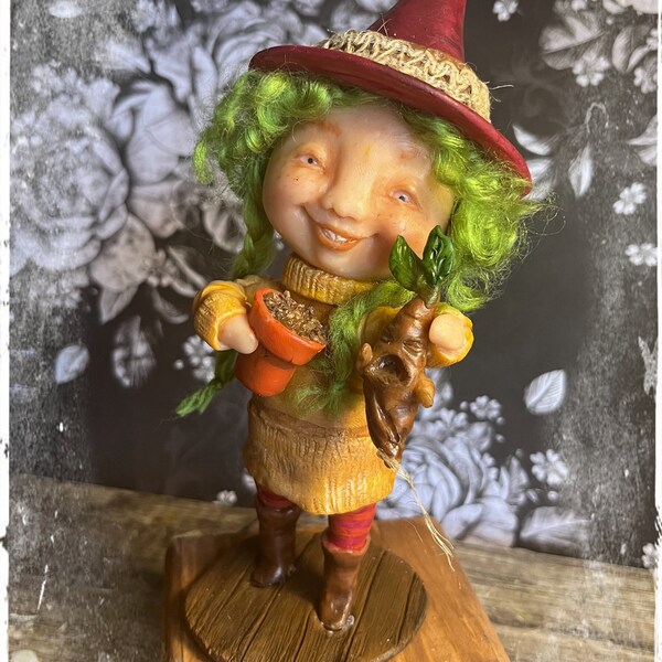 One of a kind Herbology witch with mandrake