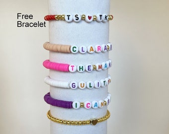 Handmade, Set of 5 Tortured Poets Department Friendship Bracelets, Stacking Bracelets plus 1 Free Bracelet,  #0