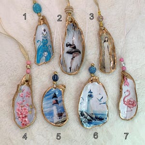 Oyster Shell Ornaments, Window Hanging Decor, Room Decor,
