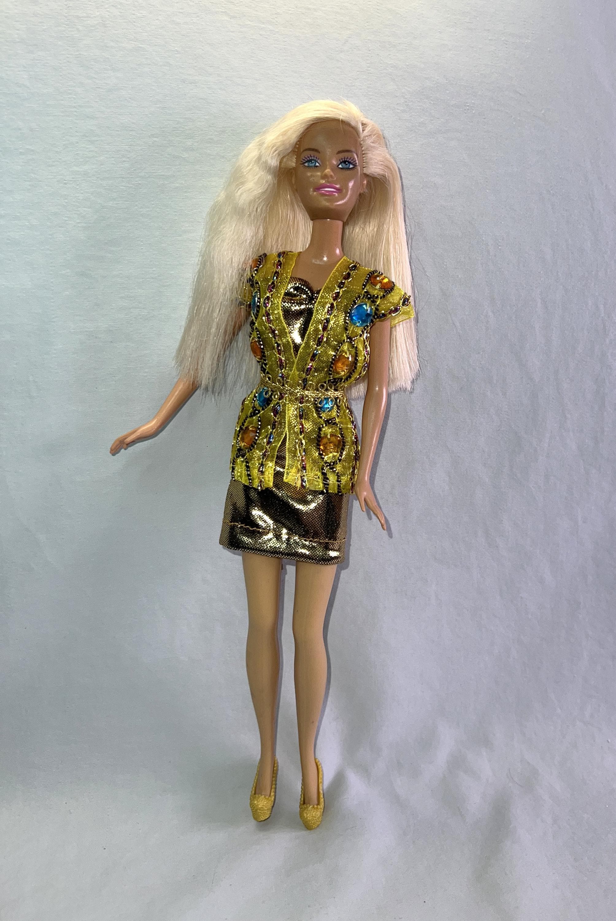 Gold Party Dress for Barbie - Etsy
