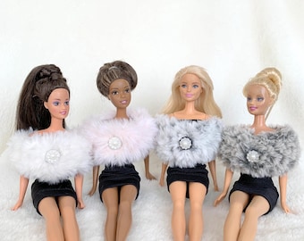 Fashion Doll Fur Stoles, Doll Fur Capes, Mink Stole