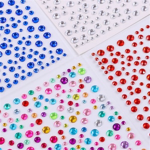 Bunte Strass Gesichts Juwelen Aufkleber, Kristall Diamant Aufkleber, Wassertropfen Aufkleber, DIY Kristall Juwelen, Maskerade Party Gesichts Aufkleber