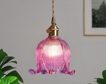 Lily of the valley Glass Chandelier | Handmade Floral Glass Pendant | Flower Pendant Light Fixture | Modern Dining Room Light | Home Decor