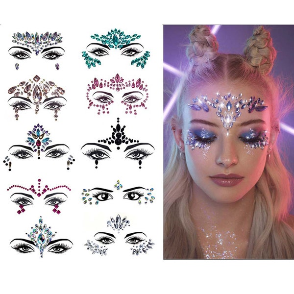 Rhinestone Stickers - Etsy